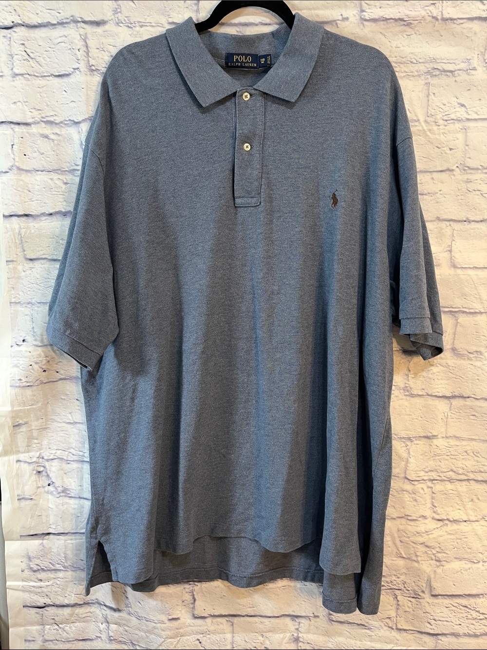 Polo Ralph Lauren Men’s Classic Polo Shirt Collared Solid Blue Size 3X Logo
